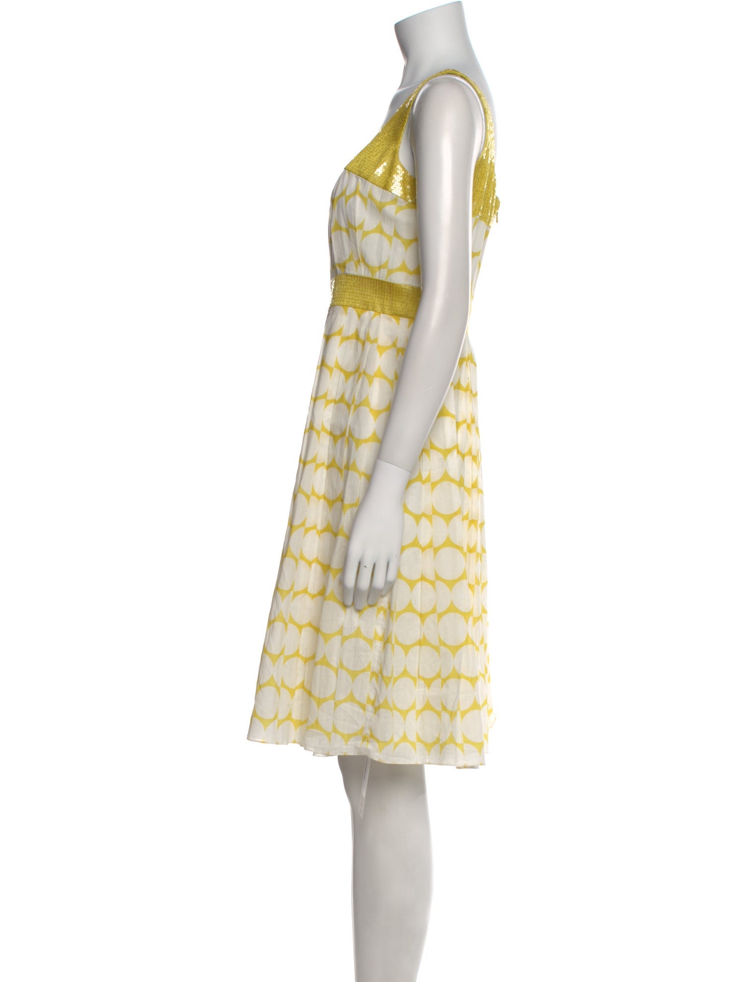 Carmen Marc Valvo Printed Knee-Length Dress