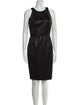Carmen Marc Valvo Crew Neck Knee-Length Dress