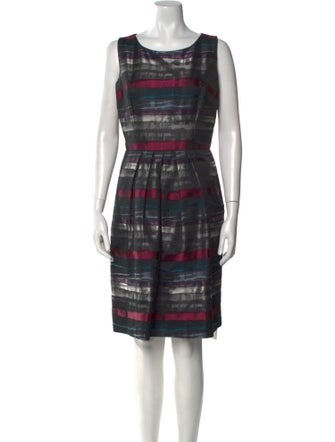 Carmen Marc Valvo Striped Mini Dress