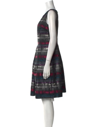 Carmen Marc Valvo Striped Mini Dress