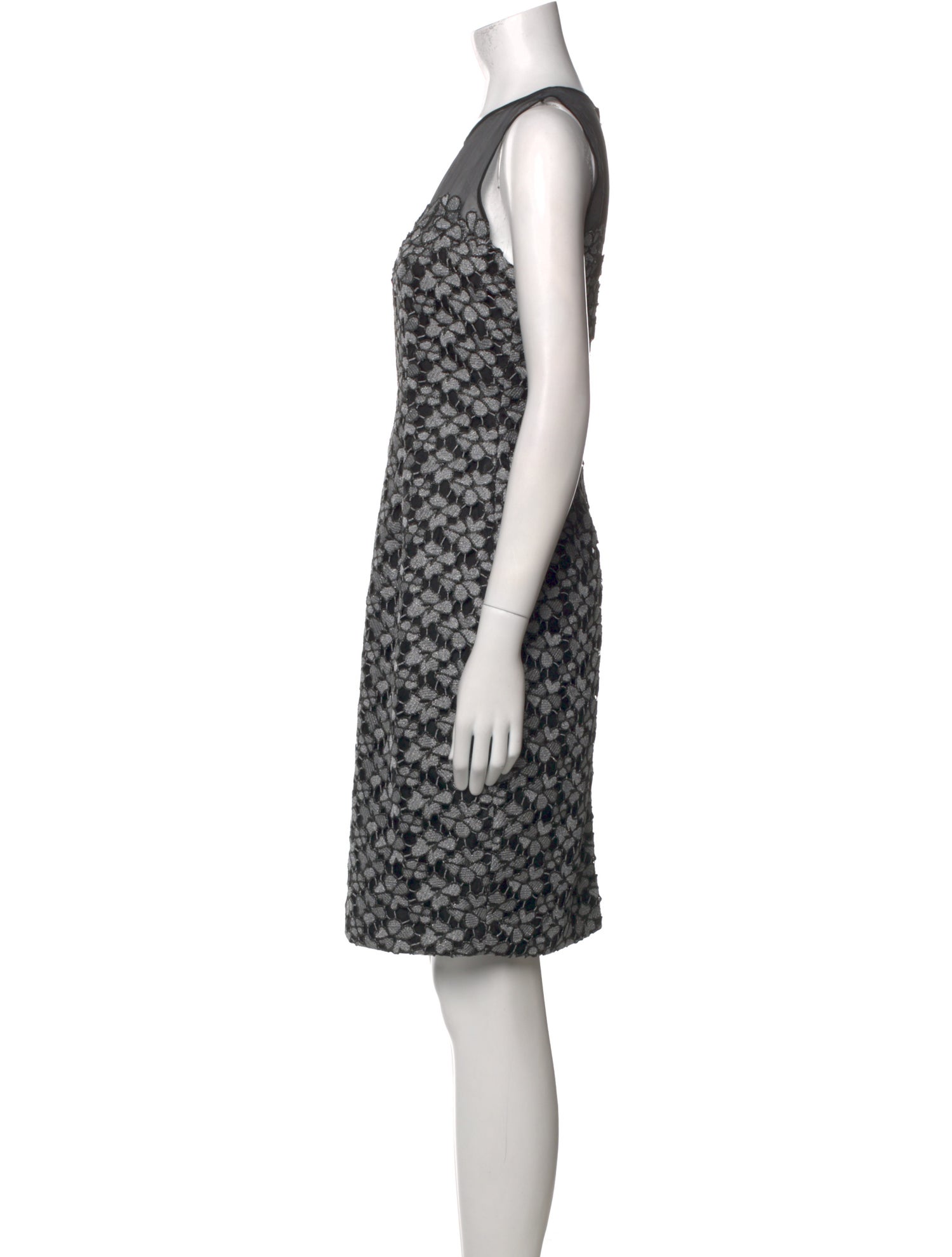 Carmen Marc Valvo Printed Knee-Length Dress
