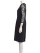 Carmen Marc Valvo Lace Pattern Knee-Length Dress