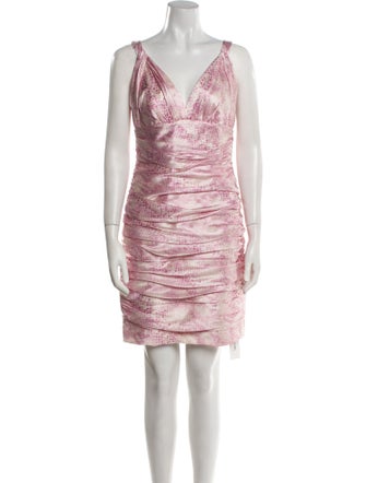 Carmen Marc Valvo Silk Mini Dress