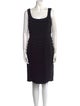Carmen Marc Valvo Scoop Neck Knee-Length Dress