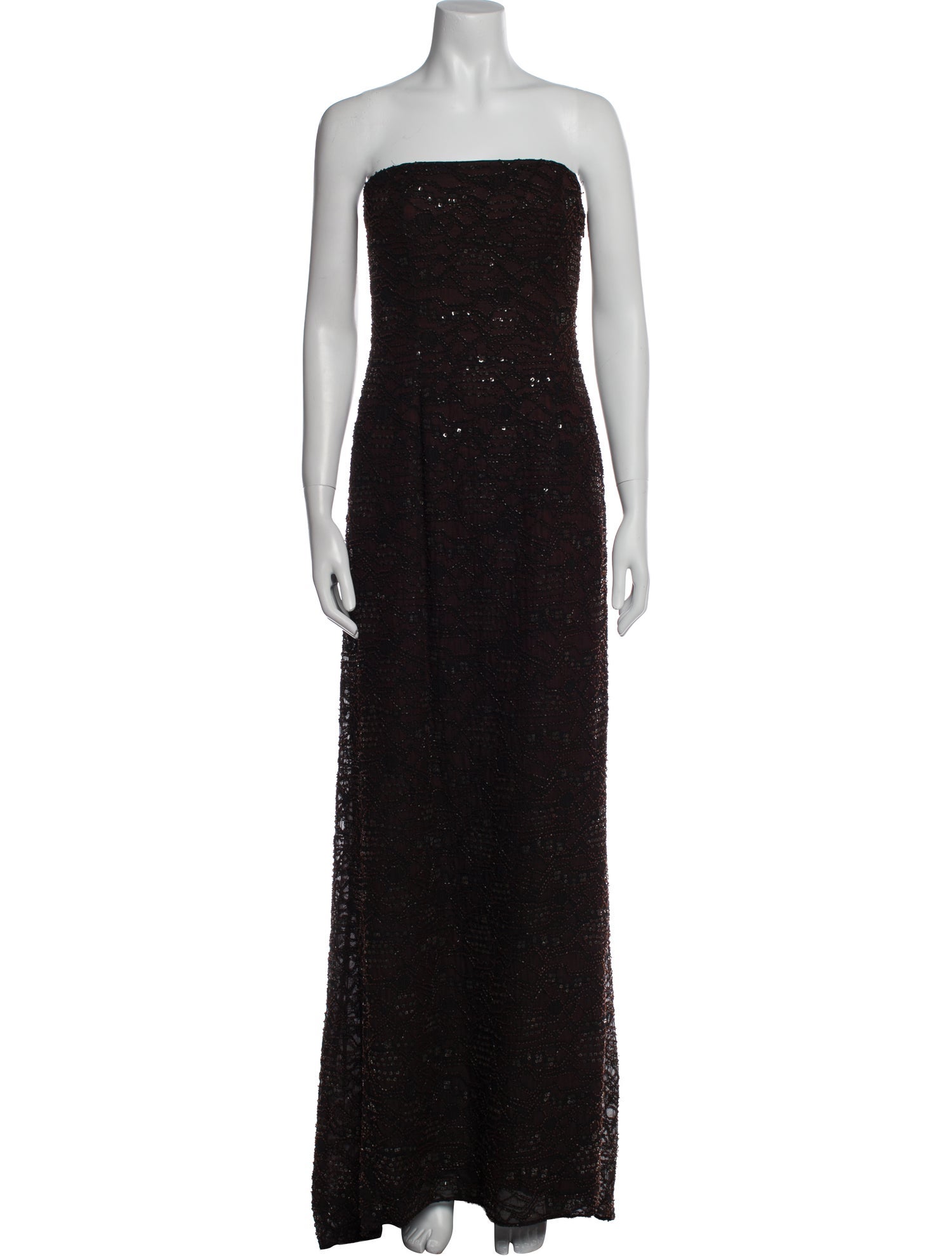 Carmen Marc Valvo Strapless Long Dress