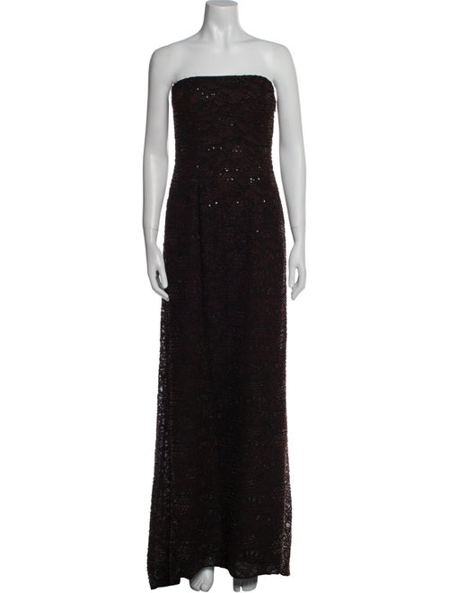 Carmen Marc Valvo Strapless Long Dress