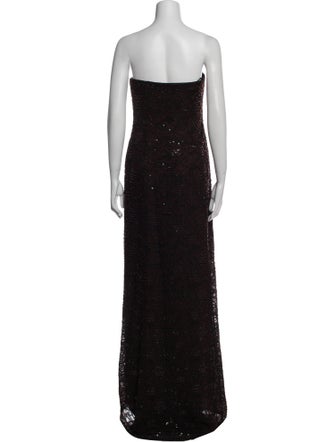Carmen Marc Valvo Strapless Long Dress