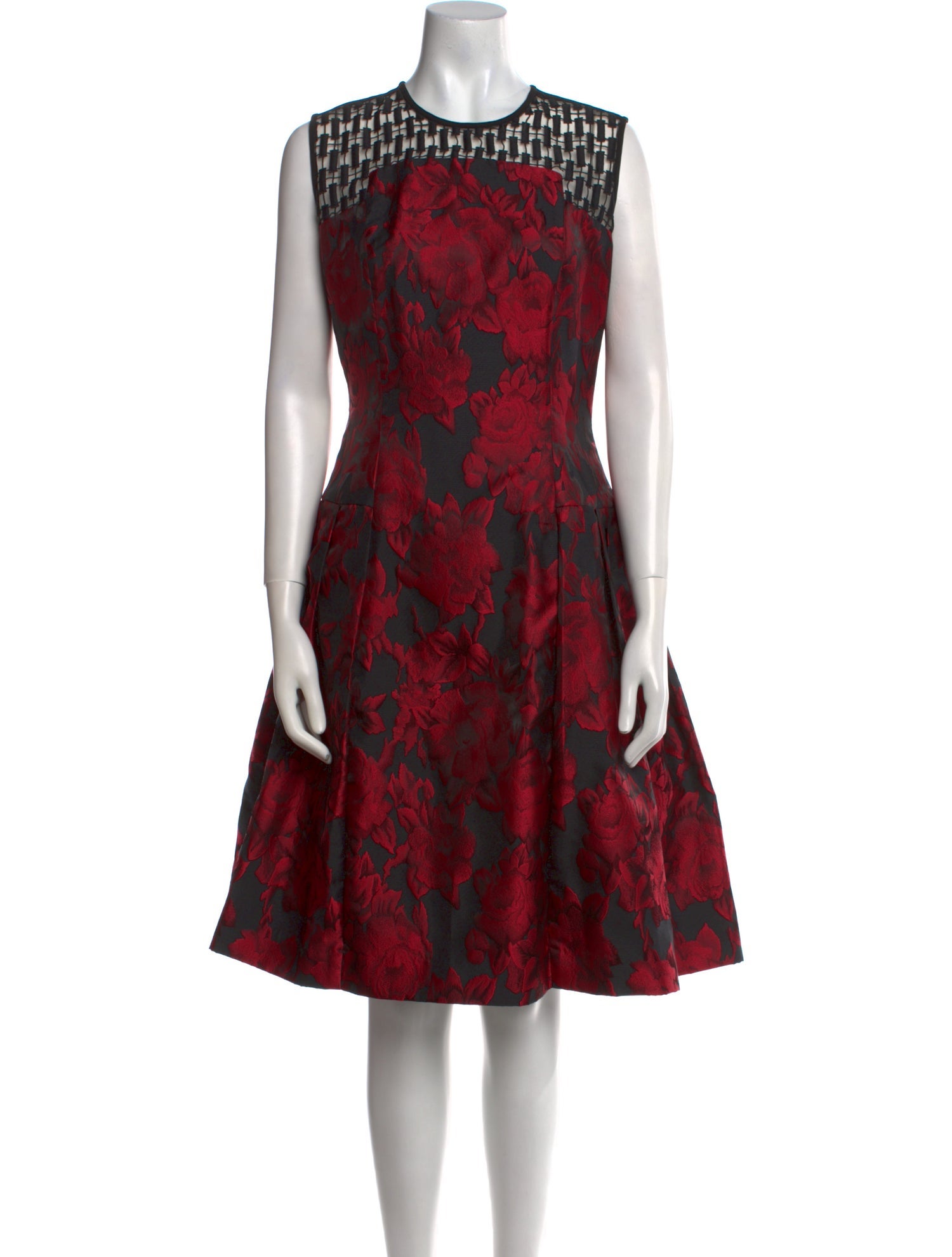 Carmen Marc Valvo Printed Knee-Length Dress