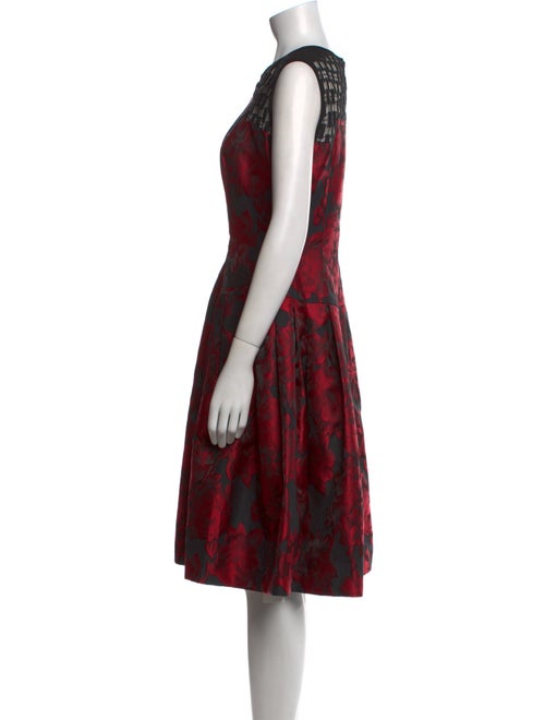 Carmen Marc Valvo Printed Knee-Length Dress