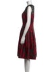 Carmen Marc Valvo Printed Knee-Length Dress