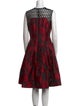 Carmen Marc Valvo Printed Knee-Length Dress