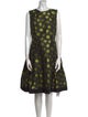 Carmen Marc Valvo Polka Dot Print Knee-Length Dress