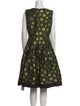 Carmen Marc Valvo Polka Dot Print Knee-Length Dress