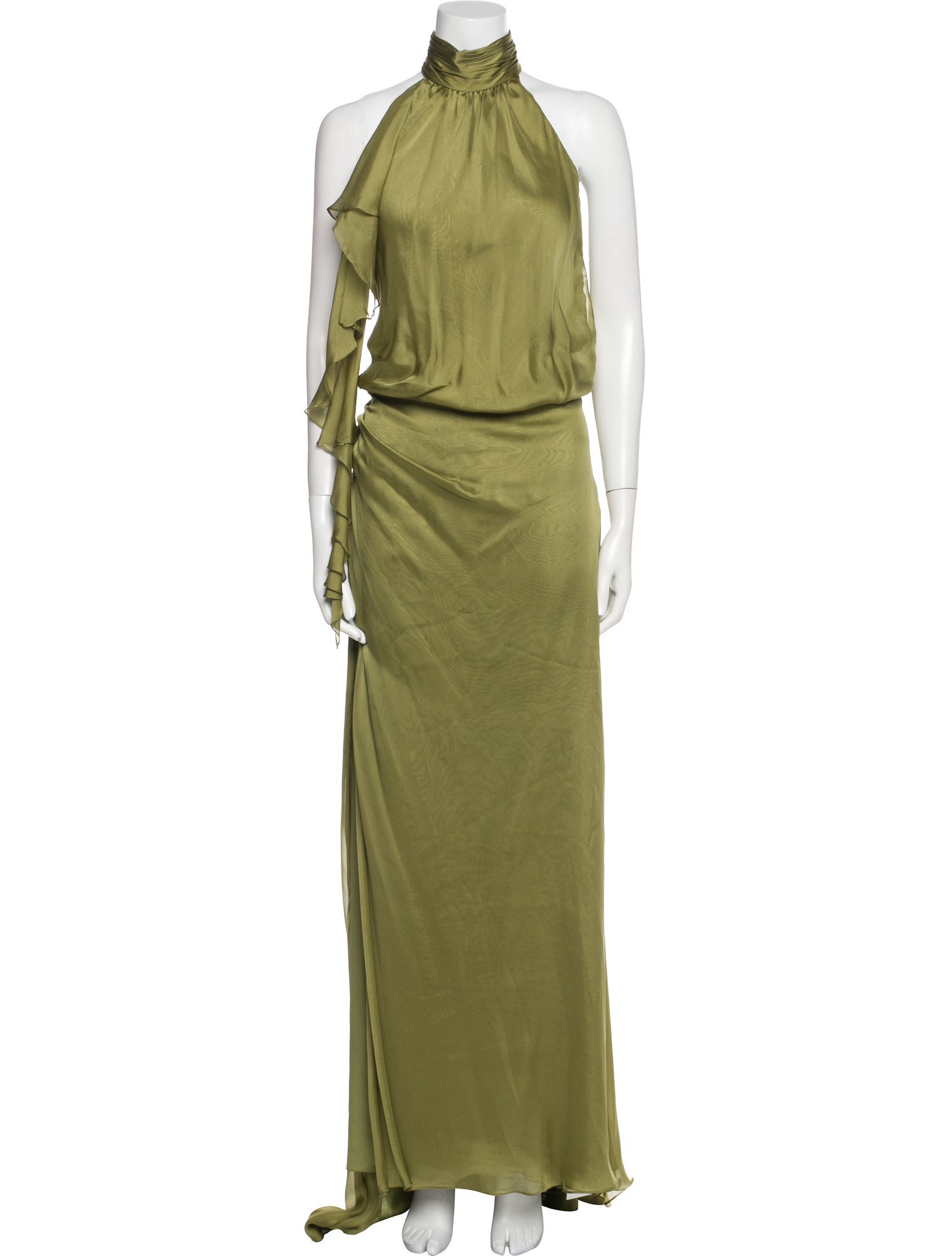 Carmen Marc Valvo Silk Long Dress