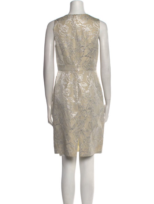 Carmen Marc Valvo Lace Pattern Knee-Length Dress