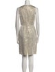 Carmen Marc Valvo Lace Pattern Knee-Length Dress