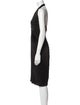 Carmen Marc Valvo Halterneck Midi Length Dress