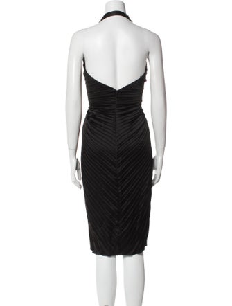 Carmen Marc Valvo Halterneck Midi Length Dress