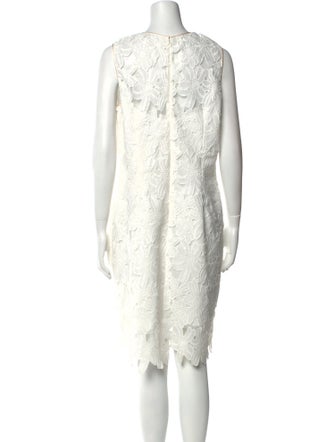 Carmen Marc Valvo Lace Pattern Midi Length Dress