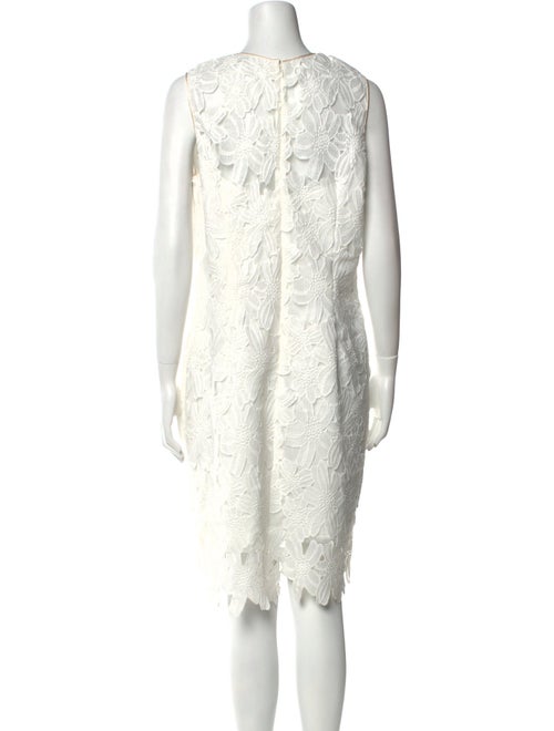 Carmen Marc Valvo Lace Pattern Midi Length Dress