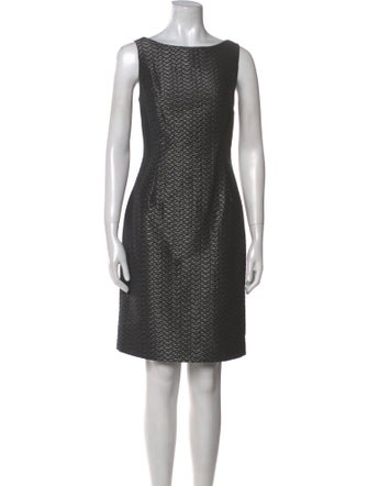 Carmen Marc Valvo Printed Knee-Length Dress