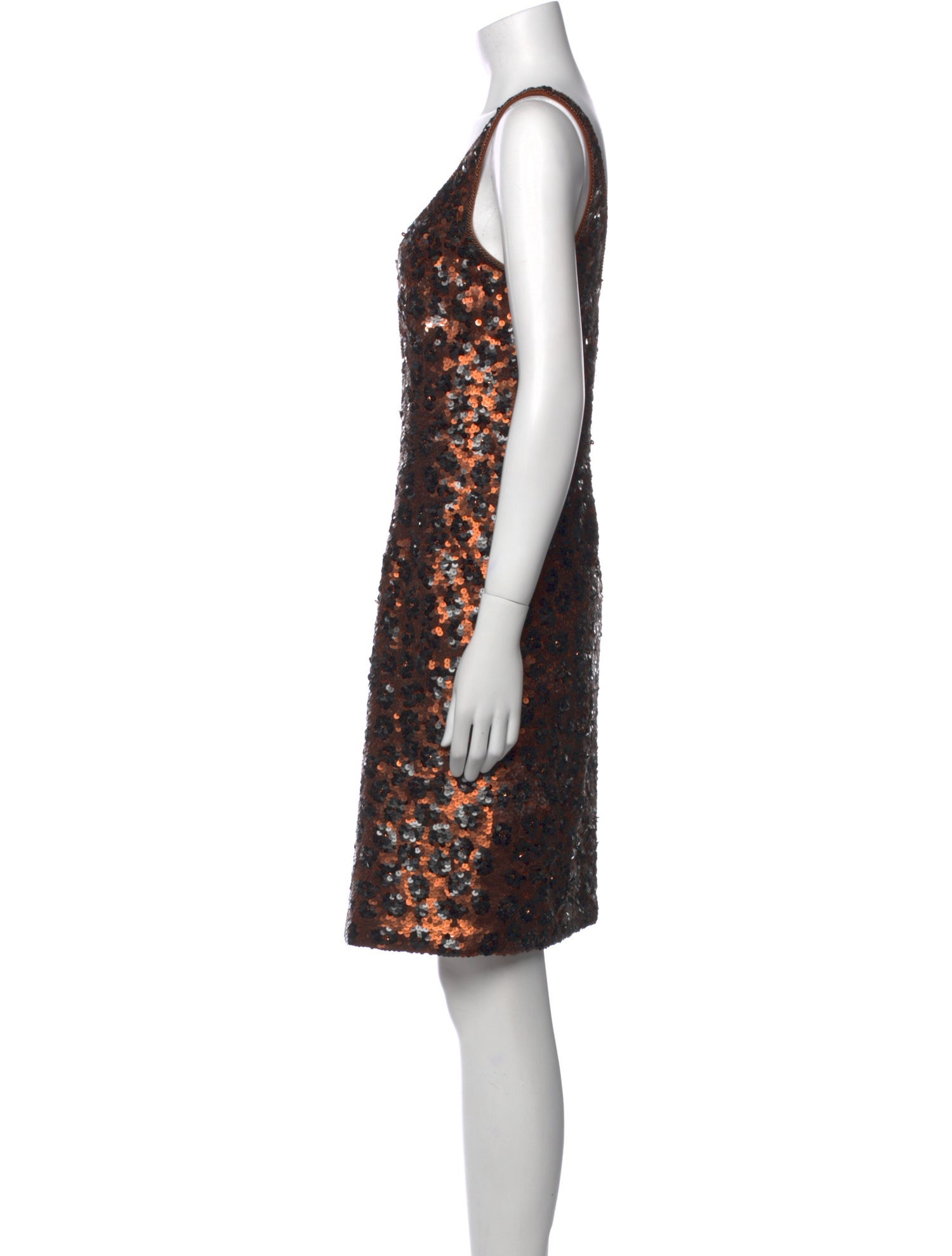 Carmen Marc Valvo Patterned Mini Dress