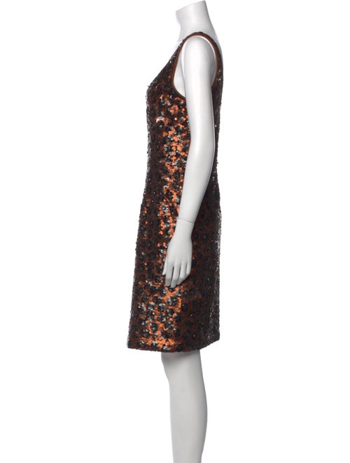 Carmen Marc Valvo Patterned Mini Dress