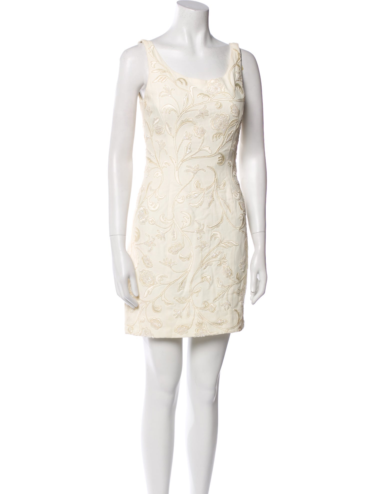 Carmen Marc Valvo Lace Pattern Mini Dress