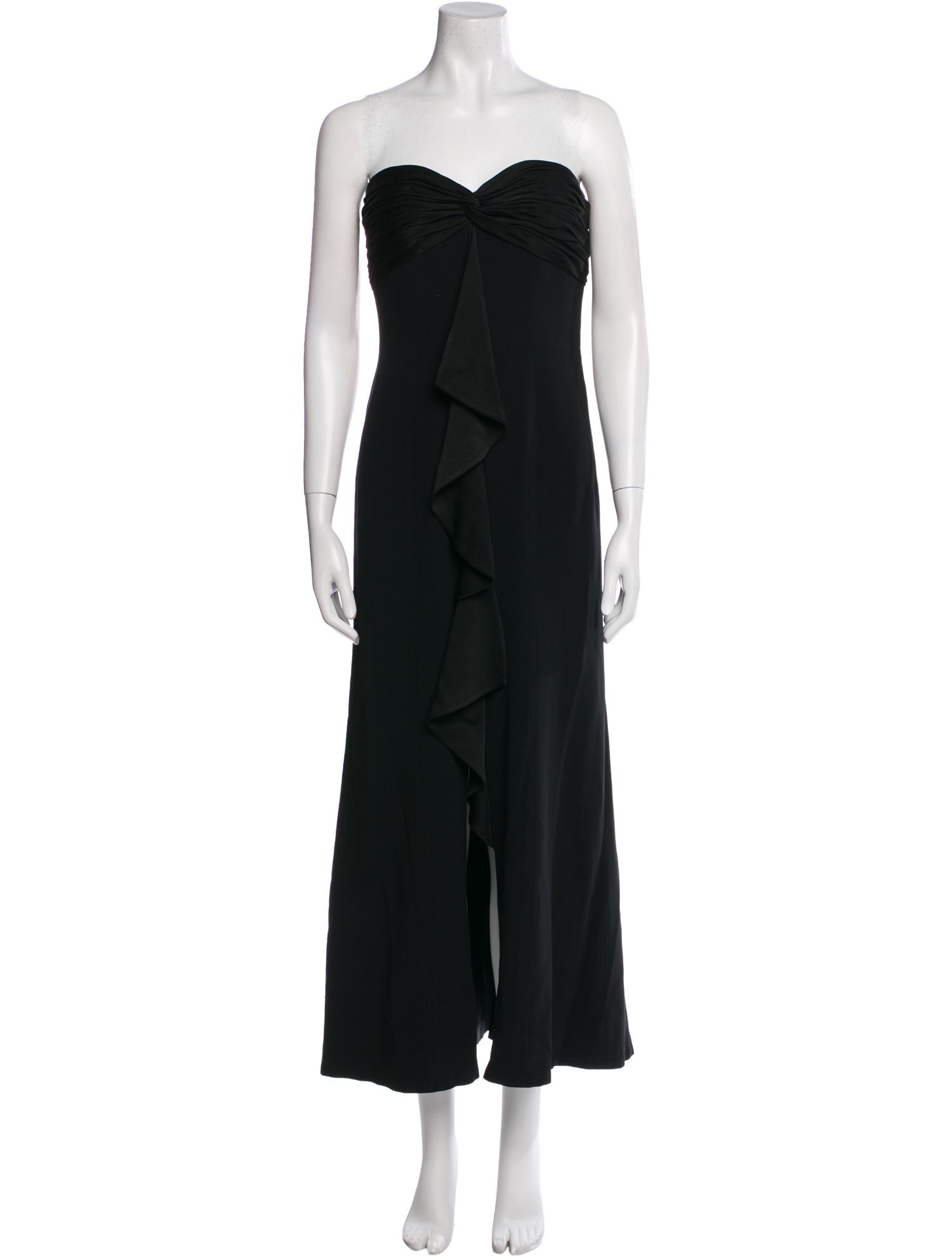 Carmen Marc Valvo Strapless Midi Length Dress