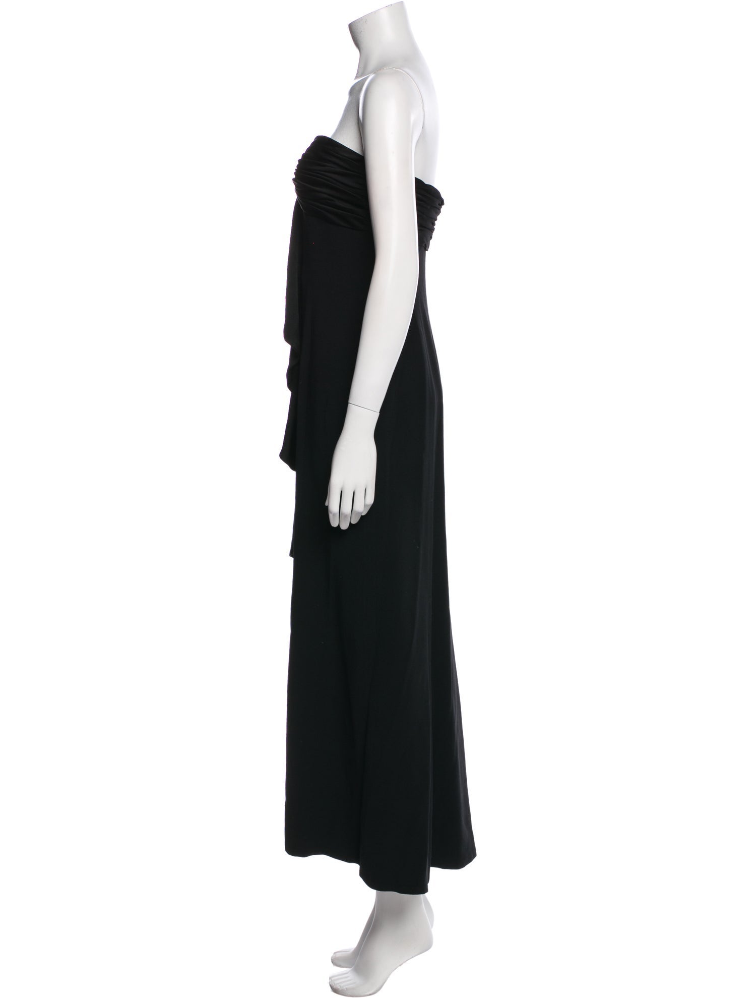Carmen Marc Valvo Strapless Midi Length Dress