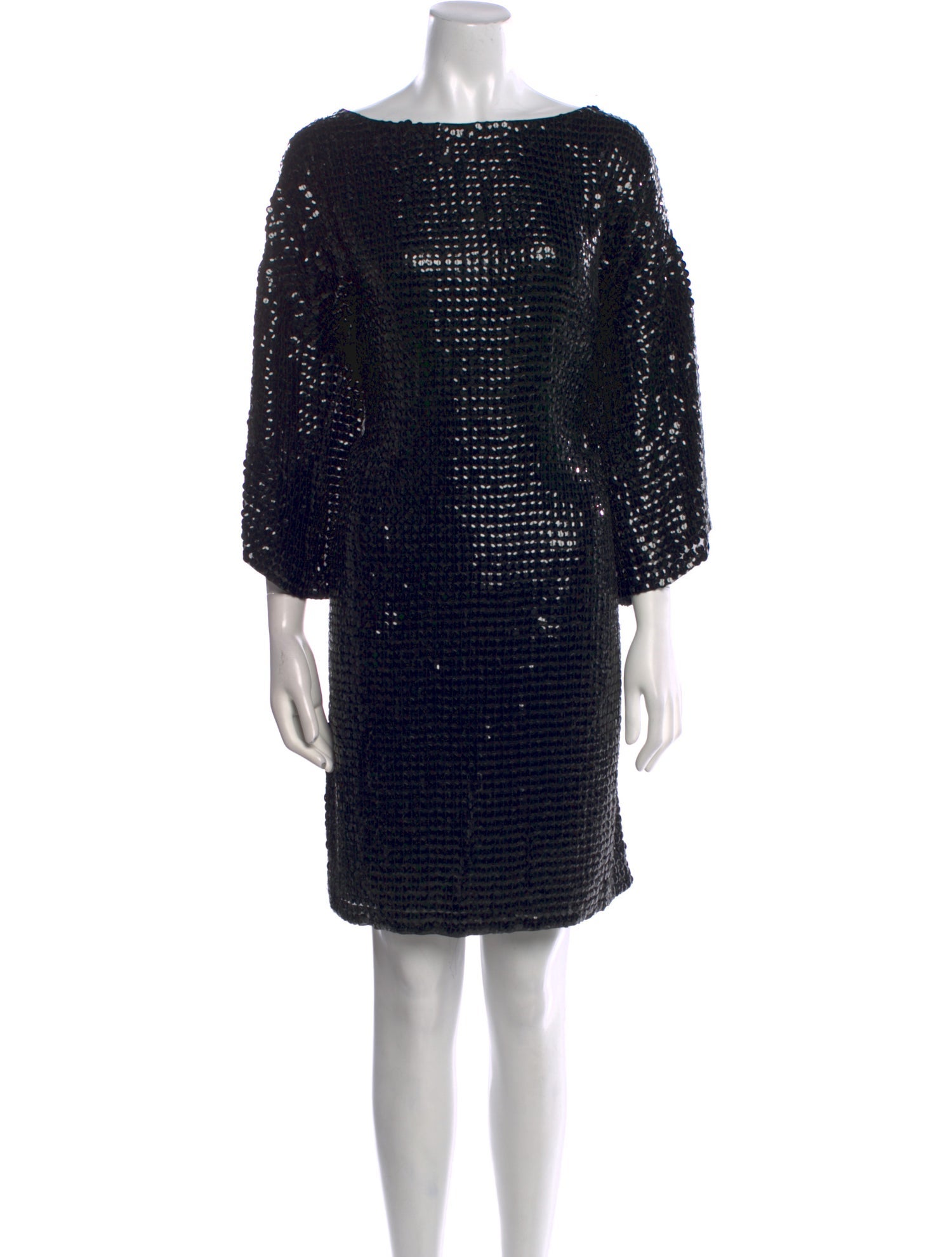 Carmen Marc Valvo Silk Knee-Length Dress