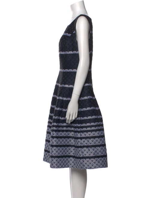 Carmen Marc Valvo Striped Midi Length Dress
