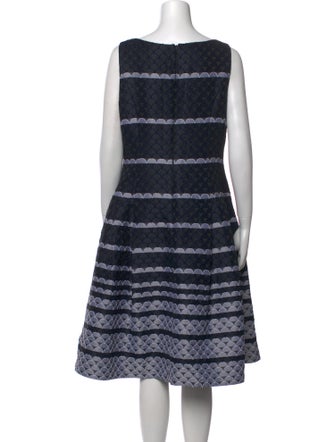 Carmen Marc Valvo Striped Midi Length Dress