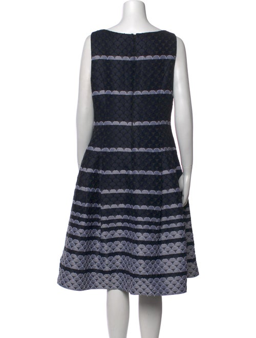 Carmen Marc Valvo Striped Midi Length Dress