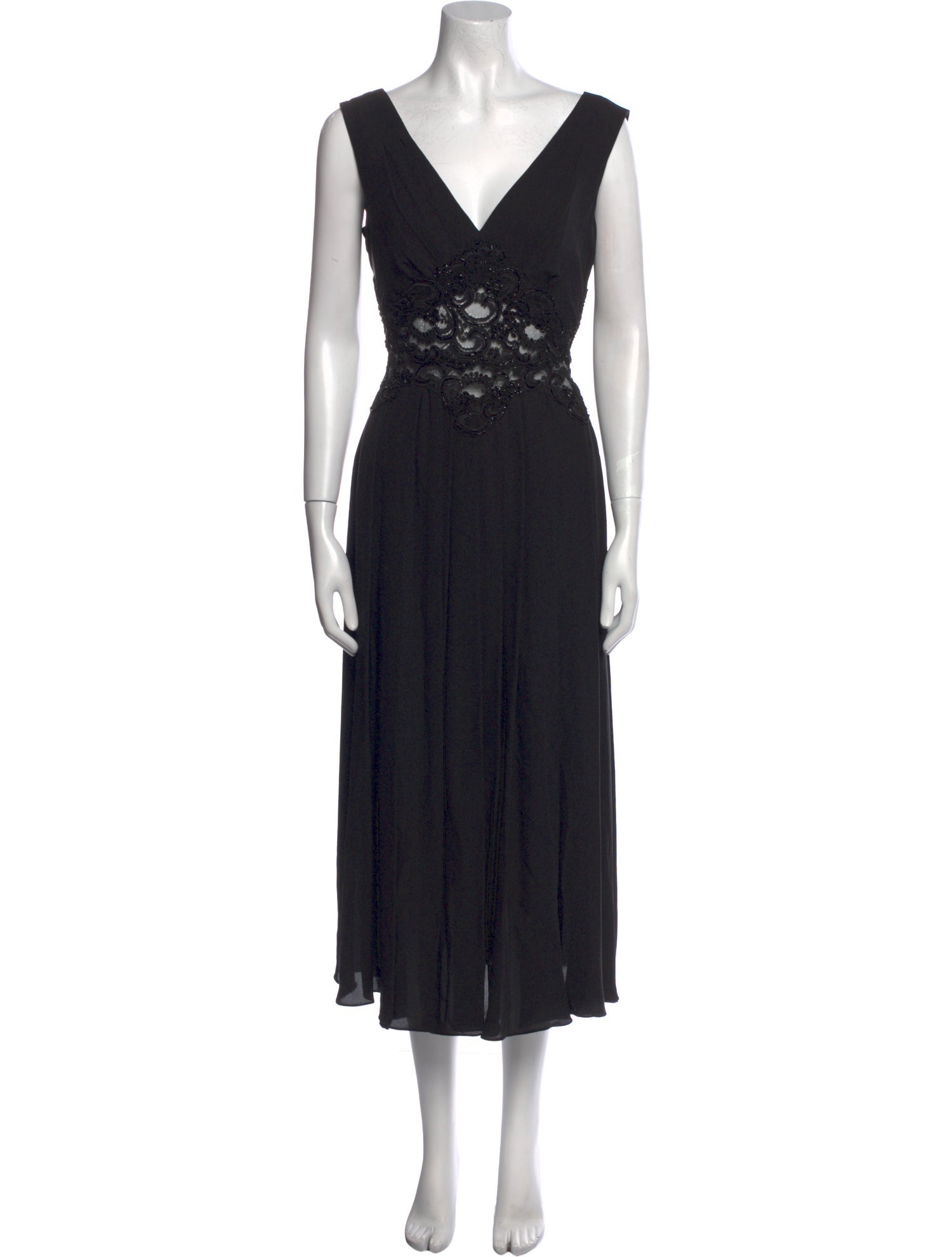 Carmen Marc Valvo Silk Long Dress