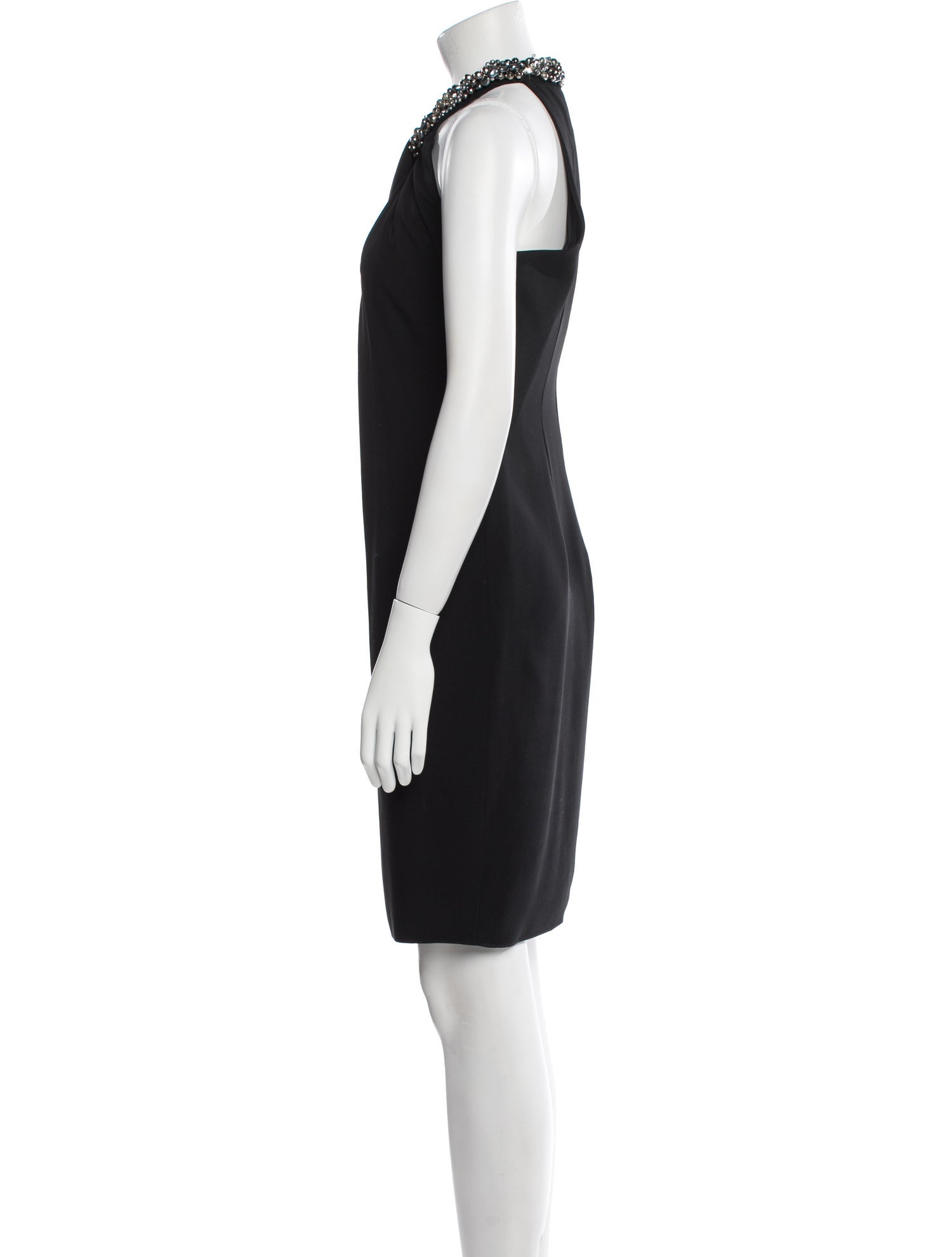 Carmen Marc Valvo Halterneck Knee-Length Dress