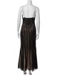 Carmen Marc Valvo V-Neck Long Dress