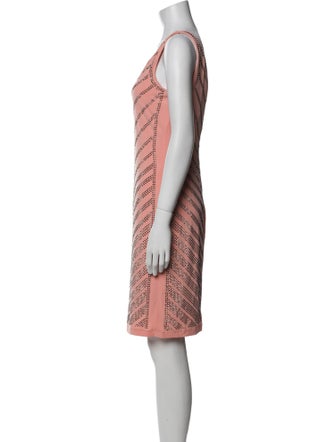Carmen Marc Valvo Striped Knee-Length Dress