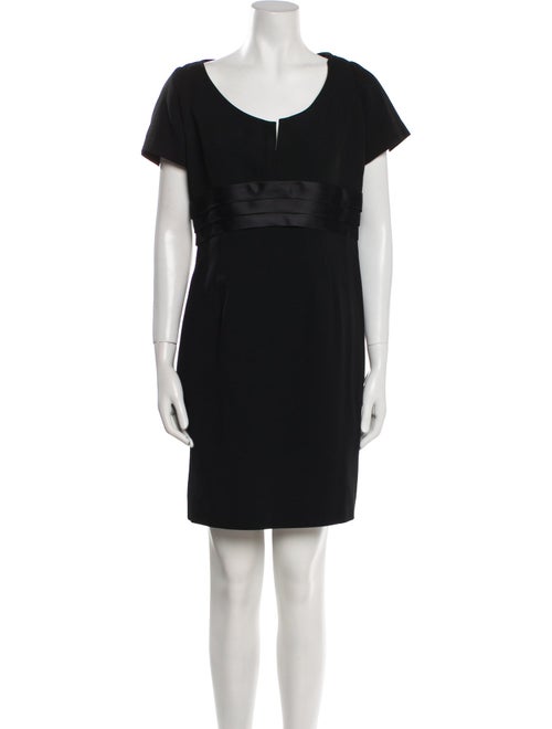 Carmen Marc Valvo Scoop Neck Mini Dress