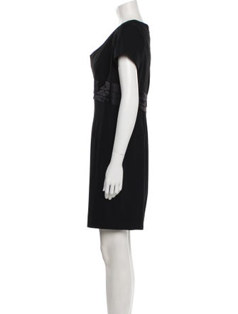 Carmen Marc Valvo Scoop Neck Mini Dress