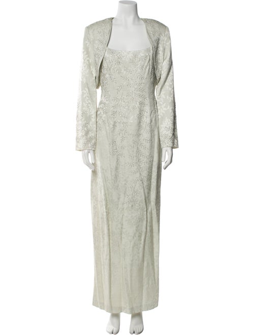 Carmen Marc Valvo Beaded Accents Dress Set