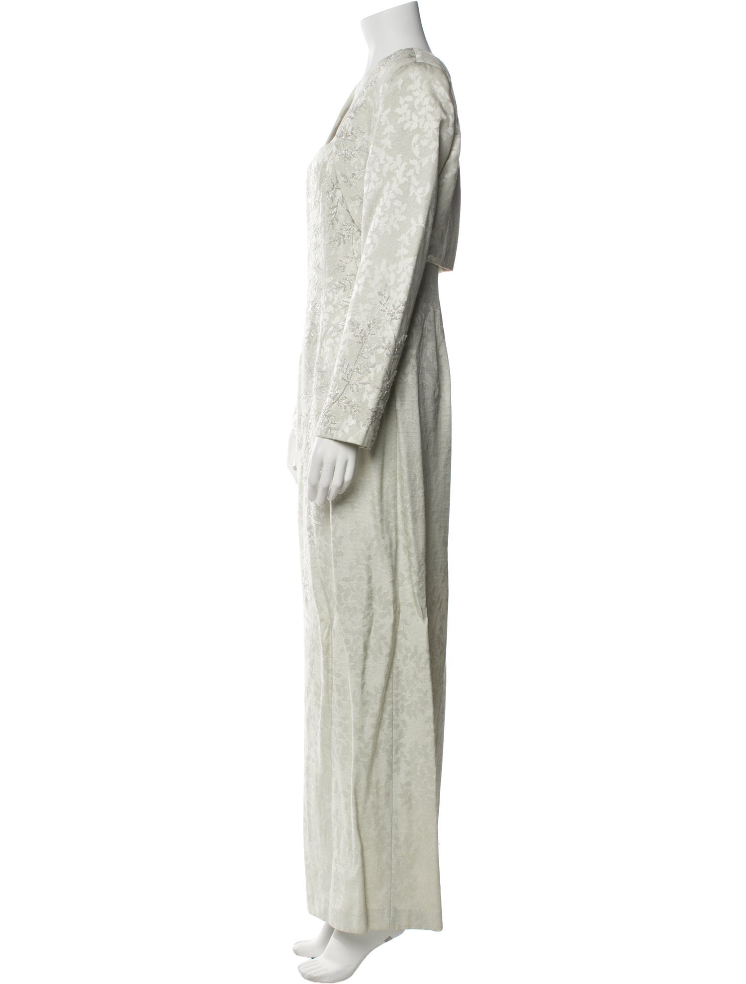 Carmen Marc Valvo Beaded Accents Dress Set