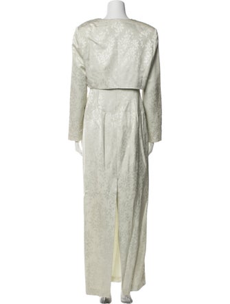 Carmen Marc Valvo Beaded Accents Dress Set