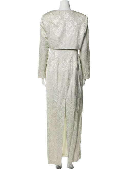 Carmen Marc Valvo Beaded Accents Dress Set