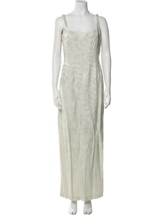 Carmen Marc Valvo Beaded Accents Dress Set