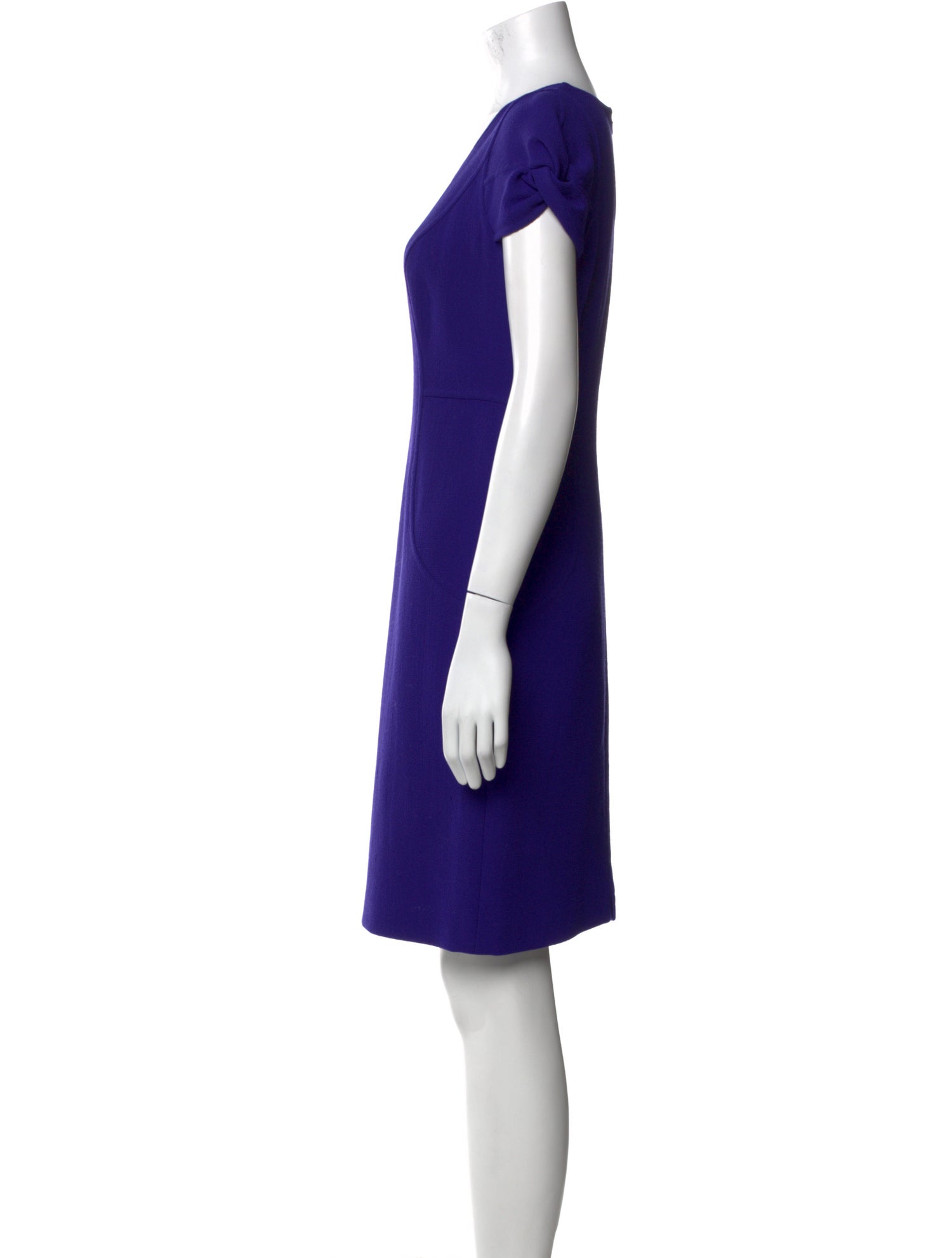 Carmen Marc Valvo Wool Knee-Length Dress