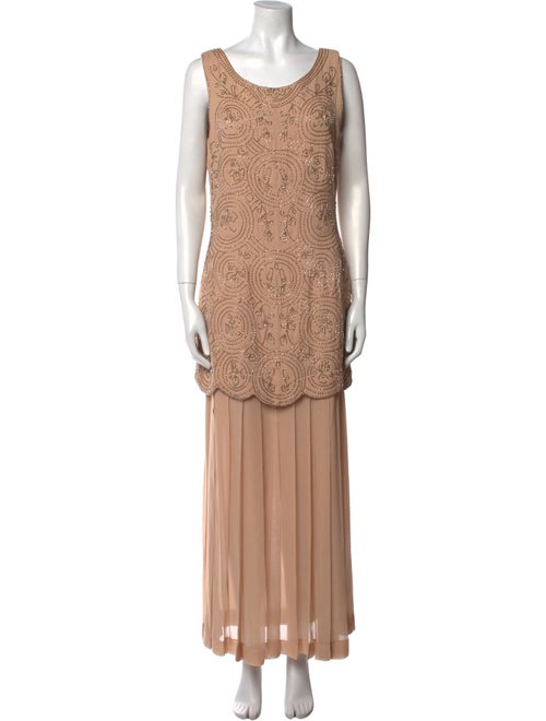 Carmen Marc Valvo Silk Long Dress
