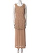 Carmen Marc Valvo Silk Long Dress