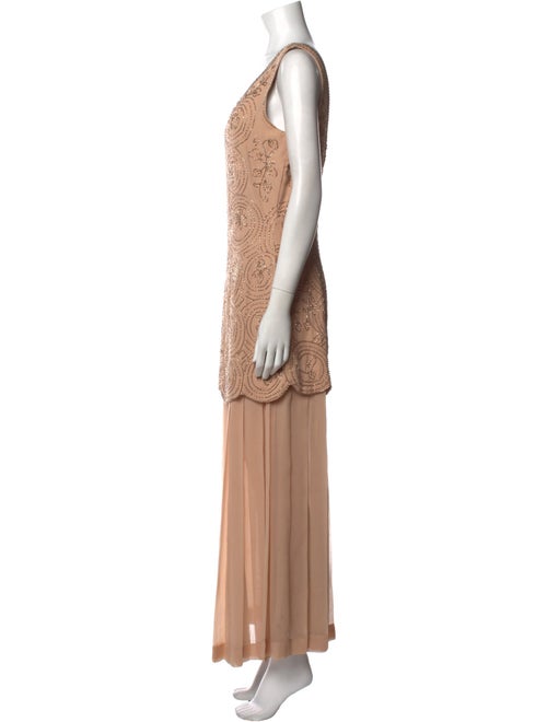 Carmen Marc Valvo Silk Long Dress