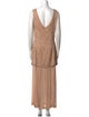 Carmen Marc Valvo Silk Long Dress